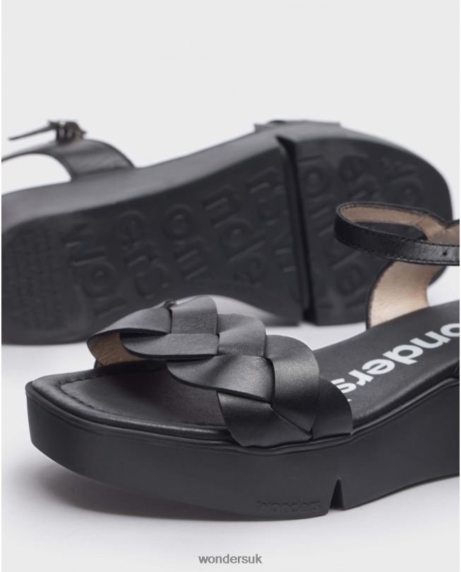 Footwear VZ2PD189 Women Wonders Negro Black Dita Sandal