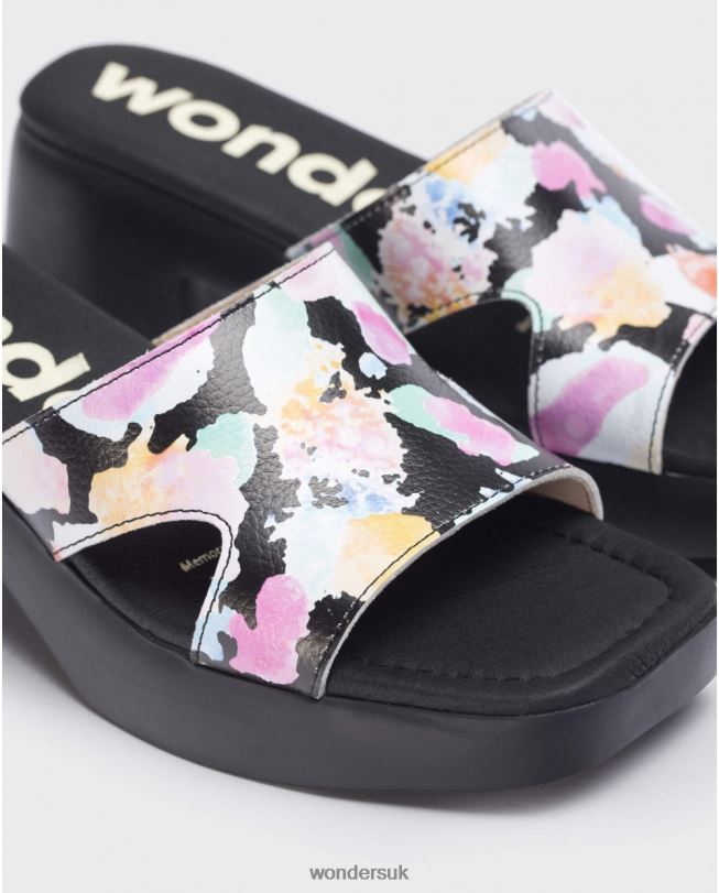 Footwear VZ2PD206 Women Wonders Negro Black Motel Sandal