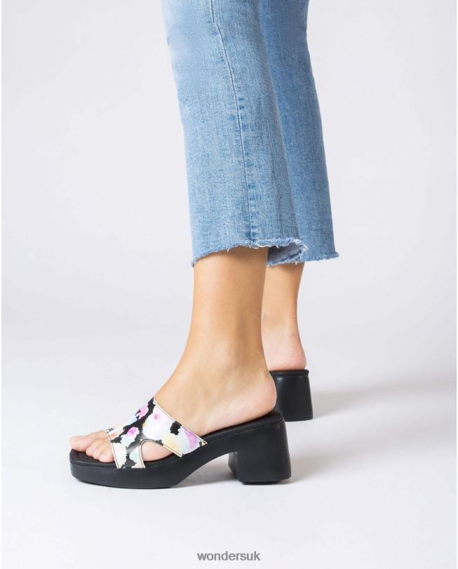 Footwear VZ2PD206 Women Wonders Negro Black Motel Sandal