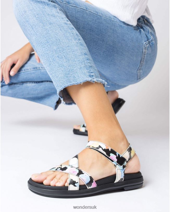 Footwear VZ2PD207 Women Wonders Negro Black Toni Sandal