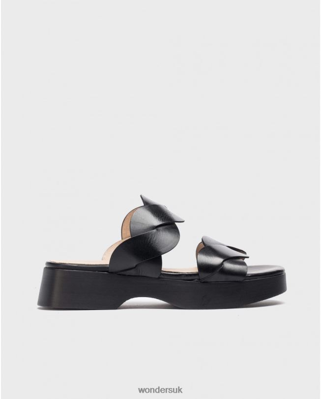 Footwear VZ2PD208 Women Wonders Negro Black Maui Sandal