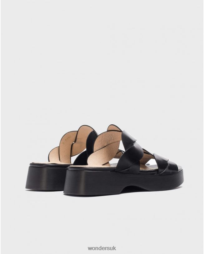 Footwear VZ2PD208 Women Wonders Negro Black Maui Sandal