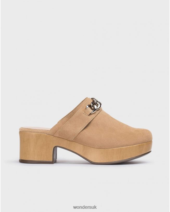 Footwear VZ2PD213 Women Wonders Sand Brown Divan Clog