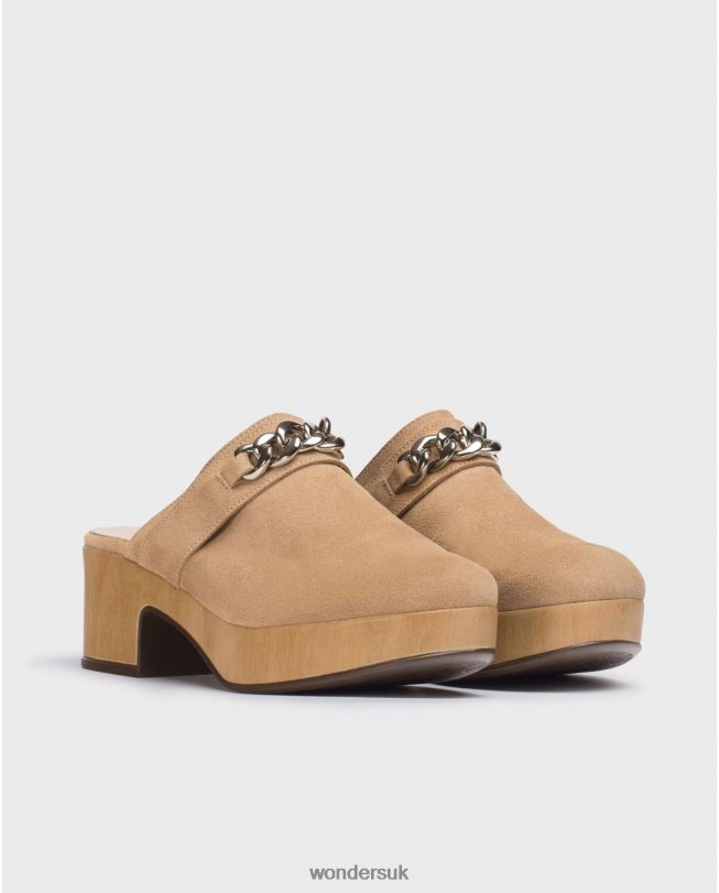 Footwear VZ2PD213 Women Wonders Sand Brown Divan Clog