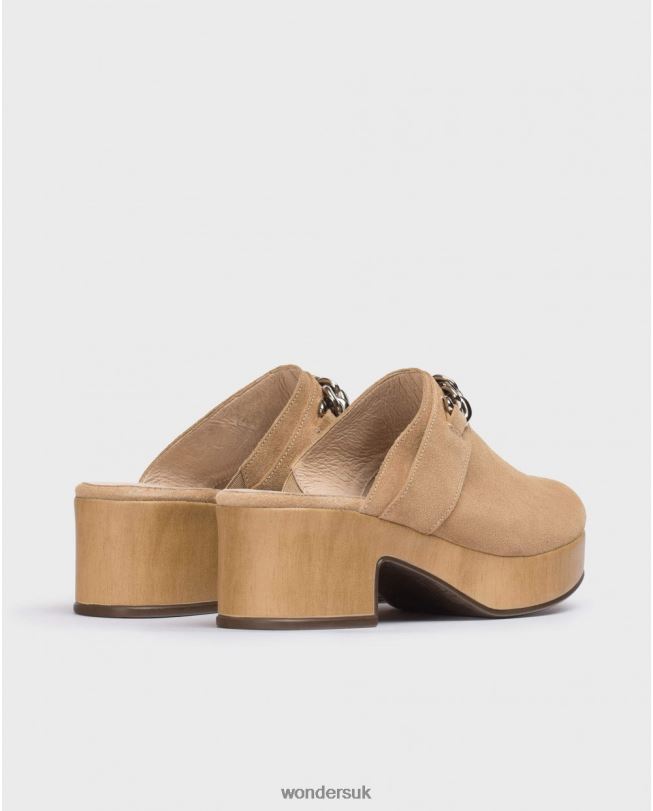 Footwear VZ2PD213 Women Wonders Sand Brown Divan Clog