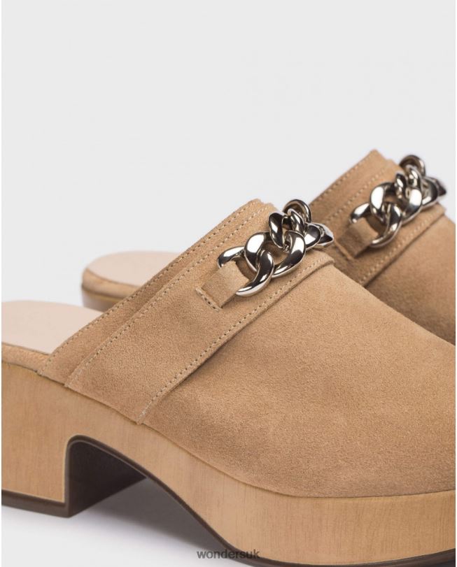 Footwear VZ2PD213 Women Wonders Sand Brown Divan Clog