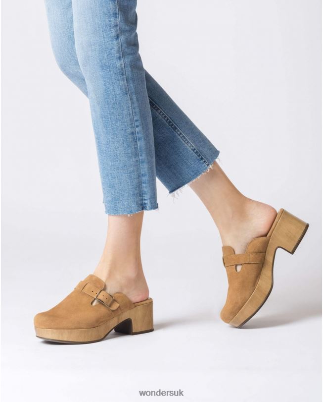 Footwear VZ2PD214 Women Wonders Sand Brown Mara Clog