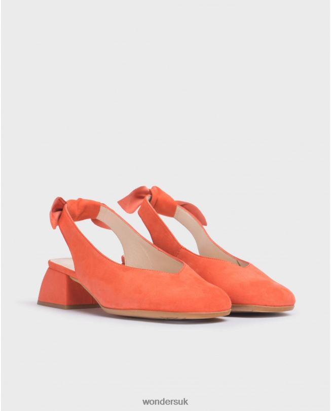 Footwear VZ2PD215 Women Wonders Coral Orange Audrey Shoe