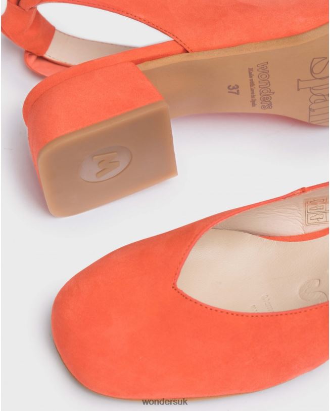 Footwear VZ2PD215 Women Wonders Coral Orange Audrey Shoe