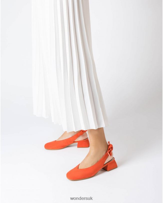 Footwear VZ2PD215 Women Wonders Coral Orange Audrey Shoe