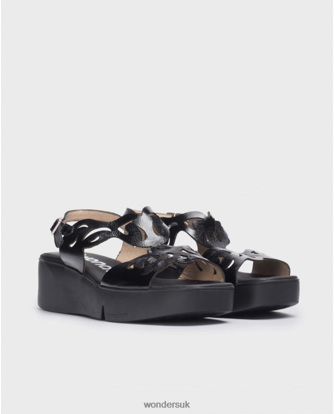 Footwear VZ2PD225 Women Wonders Negro Black Afro Sandal