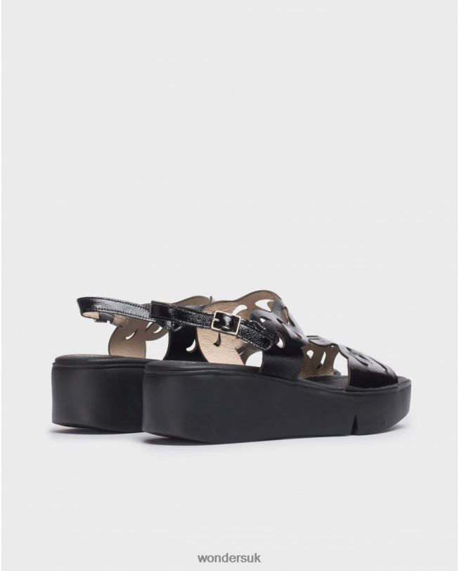 Footwear VZ2PD225 Women Wonders Negro Black Afro Sandal