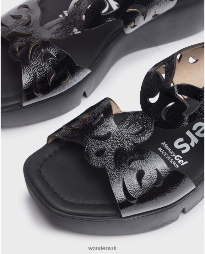 Footwear VZ2PD225 Women Wonders Negro Black Afro Sandal