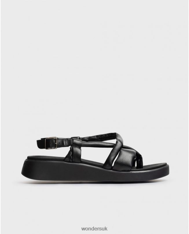 Footwear VZ2PD22 Women Wonders Negro Black Tube Sandal