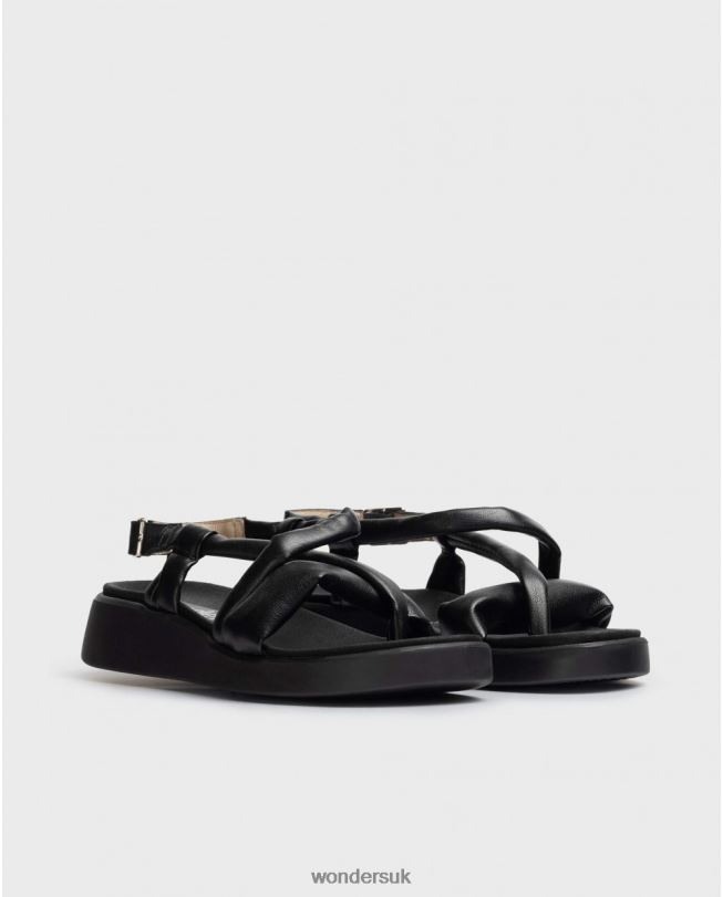 Footwear VZ2PD22 Women Wonders Negro Black Tube Sandal