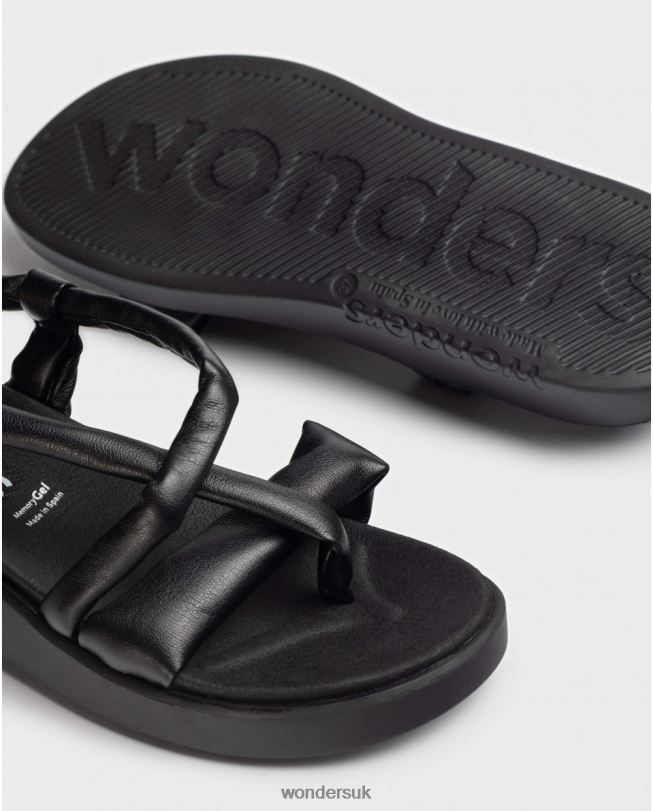 Footwear VZ2PD22 Women Wonders Negro Black Tube Sandal
