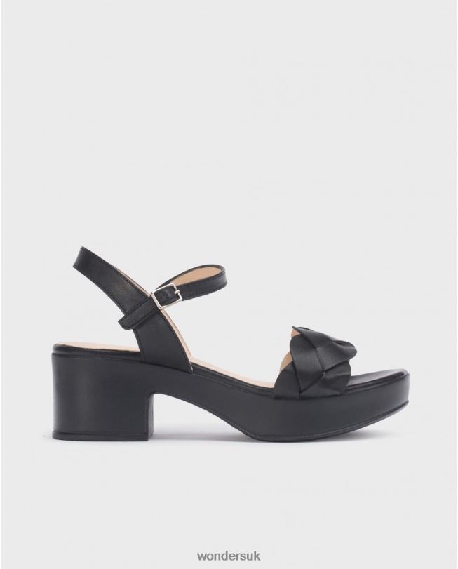Footwear VZ2PD244 Women Wonders Negro Black Luna Sandal