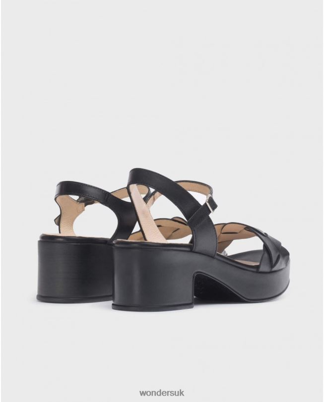 Footwear VZ2PD244 Women Wonders Negro Black Luna Sandal