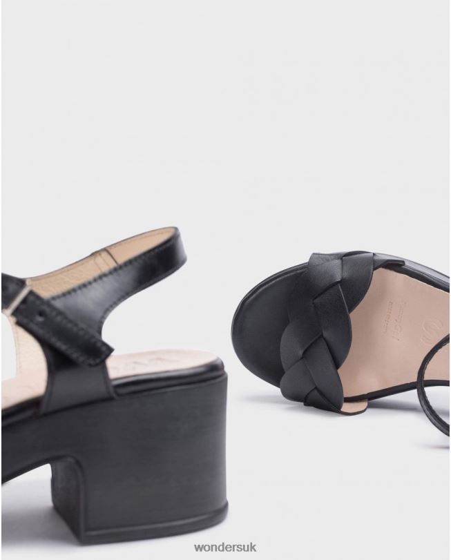 Footwear VZ2PD244 Women Wonders Negro Black Luna Sandal