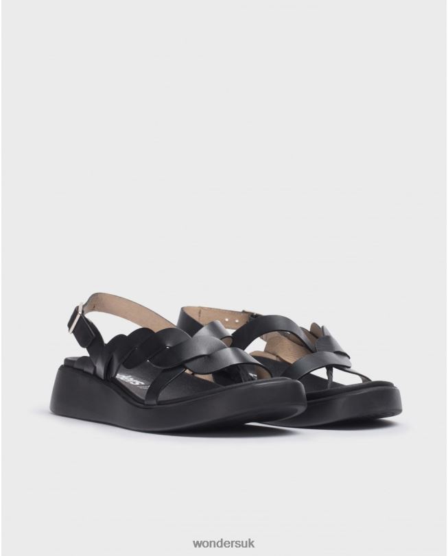 Footwear VZ2PD256 Women Wonders Negro Black Jang Sandal