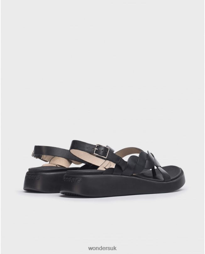 Footwear VZ2PD256 Women Wonders Negro Black Jang Sandal
