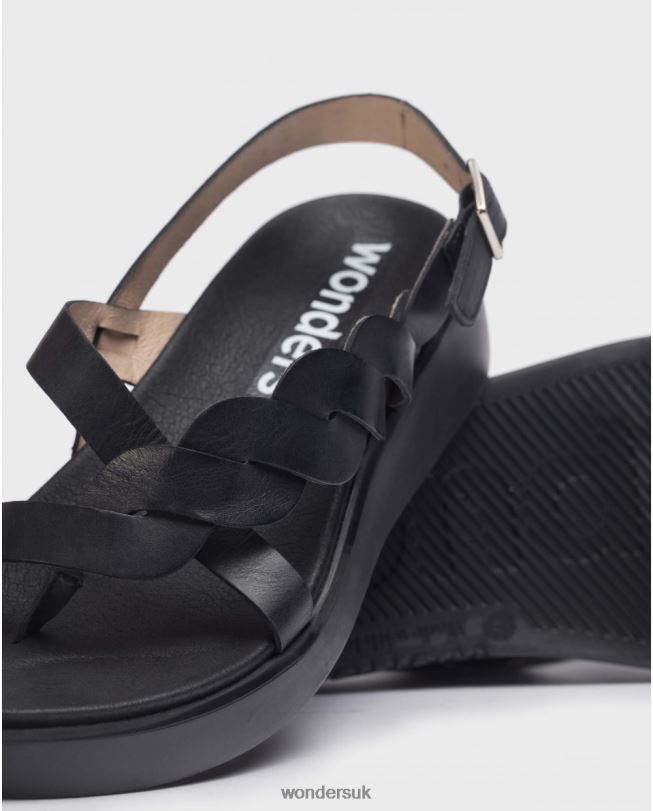 Footwear VZ2PD256 Women Wonders Negro Black Jang Sandal
