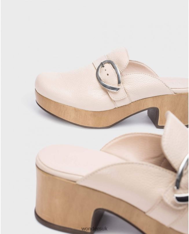 Footwear VZ2PD259 Women Wonders Natural Beige Slow Clog
