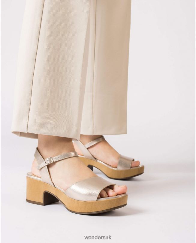 Footwear VZ2PD260 Women Wonders Platino Metal Loli Sandal