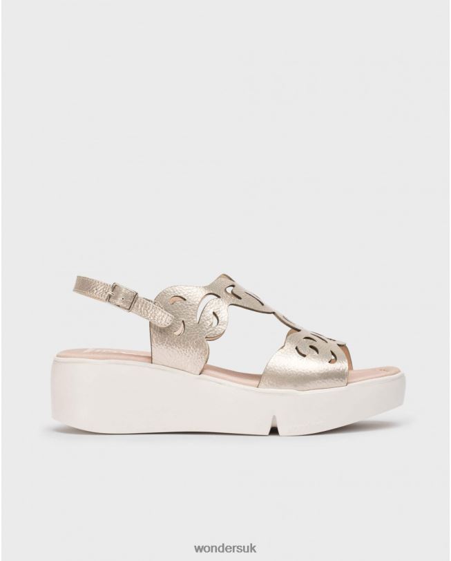 Footwear VZ2PD261 Women Wonders Platino Platinum Afro Sandal