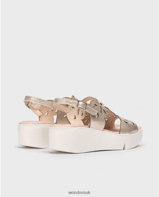 Footwear VZ2PD261 Women Wonders Platino Platinum Afro Sandal