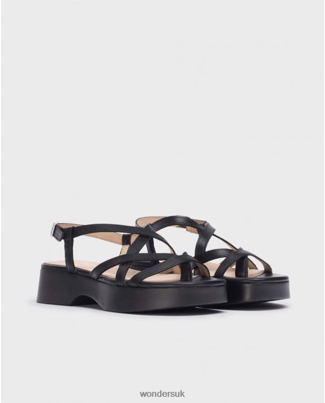 Footwear VZ2PD275 Women Wonders Negro Black Alana Sandal
