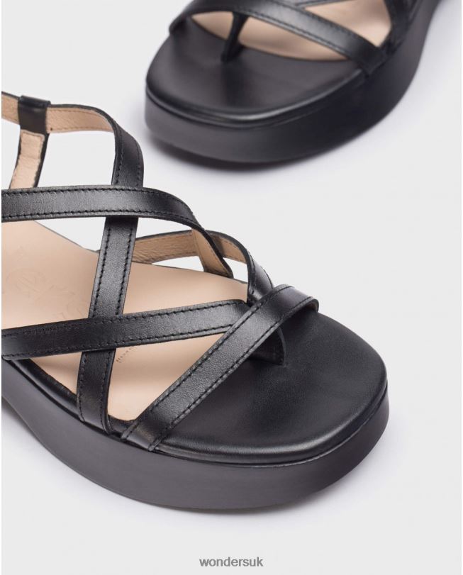 Footwear VZ2PD275 Women Wonders Negro Black Alana Sandal