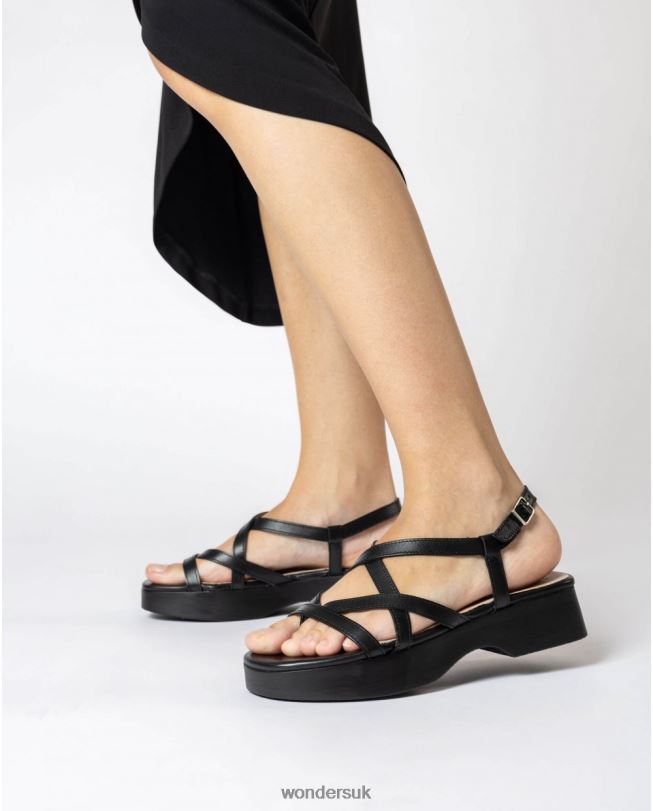 Footwear VZ2PD275 Women Wonders Negro Black Alana Sandal