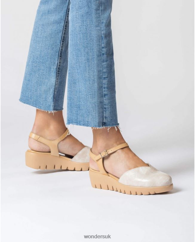 Footwear VZ2PD279 Women Wonders Taupe/Sand Caravaca Tie Dye Sandal