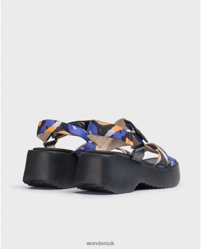 Footwear VZ2PD286 Women Wonders Azul/Negro Blue Lisa Sandal