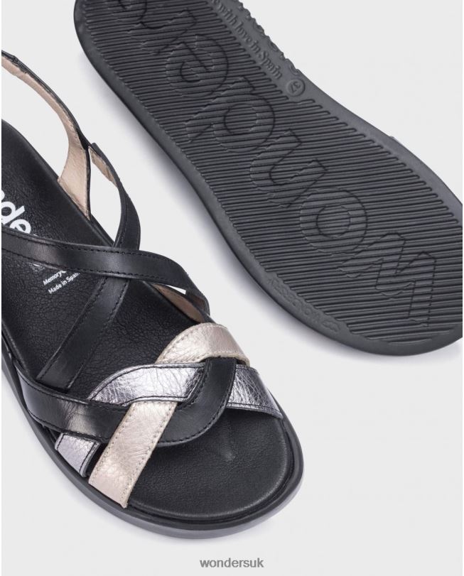 Footwear VZ2PD293 Women Wonders Plt/Plo/Ne Black Alison Sandal