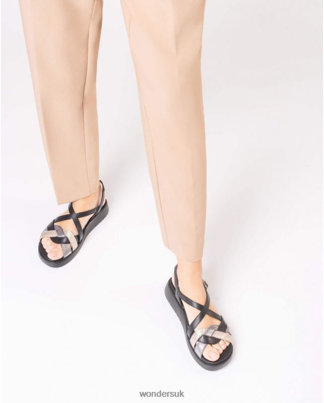 Footwear VZ2PD293 Women Wonders Plt/Plo/Ne Black Alison Sandal