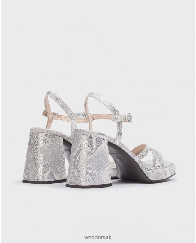 Footwear VZ2PD2 Women Wonders Plata Silver Love Sandal