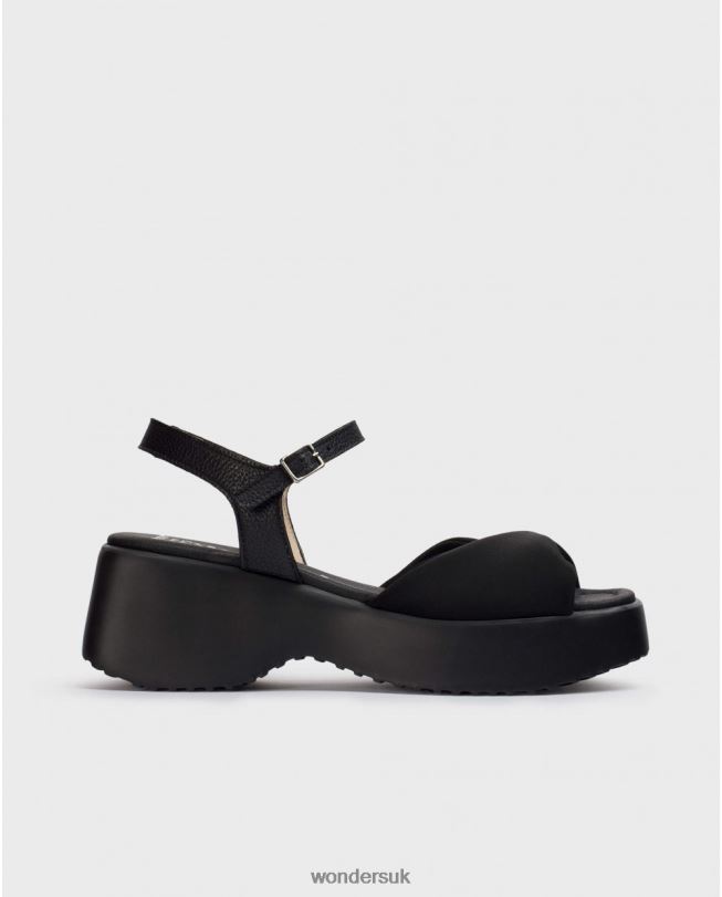 Footwear VZ2PD306 Women Wonders Negro Black Willow Sandal