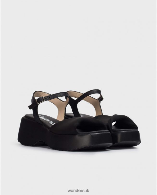 Footwear VZ2PD306 Women Wonders Negro Black Willow Sandal