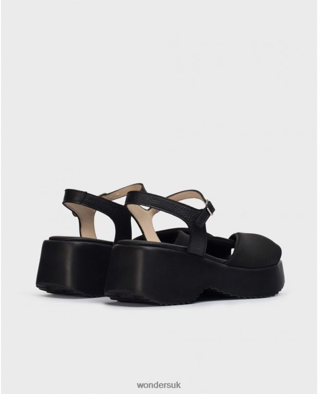 Footwear VZ2PD306 Women Wonders Negro Black Willow Sandal