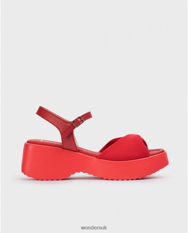 Footwear VZ2PD307 Women Wonders Rojo Red Willow Sandal