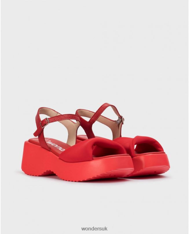 Footwear VZ2PD307 Women Wonders Rojo Red Willow Sandal