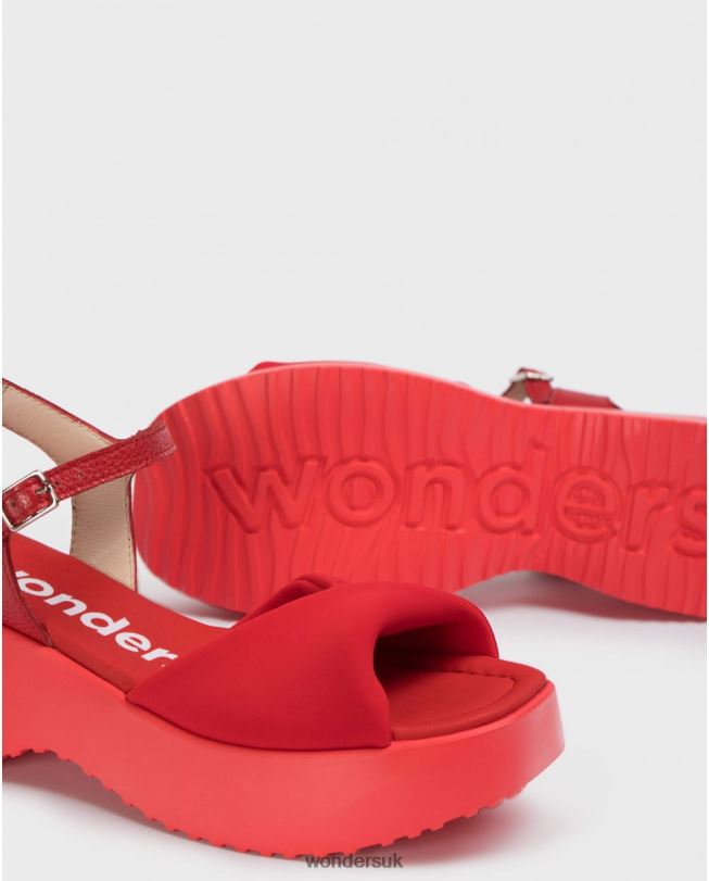 Footwear VZ2PD307 Women Wonders Rojo Red Willow Sandal