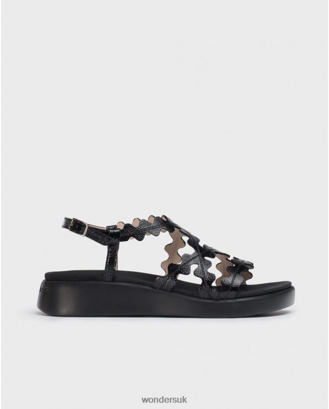 Footwear VZ2PD309 Women Wonders Negro Black Queen Sandal