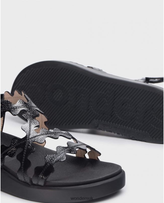 Footwear VZ2PD309 Women Wonders Negro Black Queen Sandal