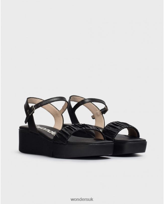 Footwear VZ2PD312 Women Wonders Negro Black Boza Sandal