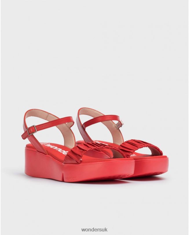 Footwear VZ2PD313 Women Wonders Rojo Red Boza Sandal