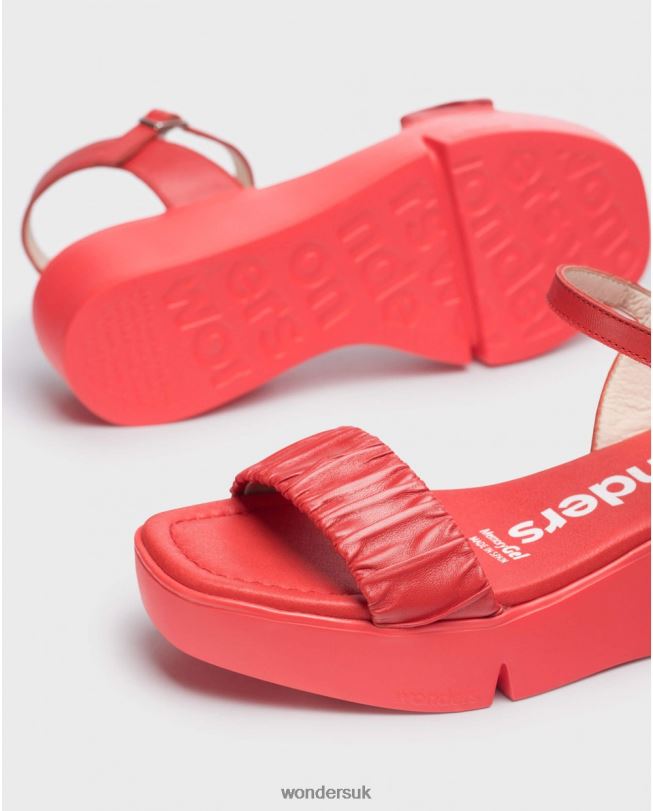 Footwear VZ2PD313 Women Wonders Rojo Red Boza Sandal