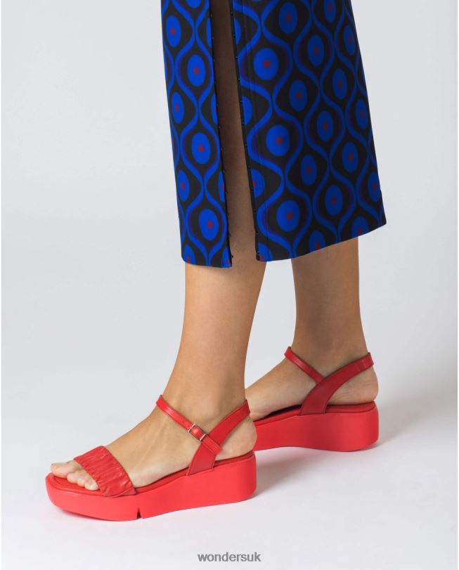 Footwear VZ2PD313 Women Wonders Rojo Red Boza Sandal
